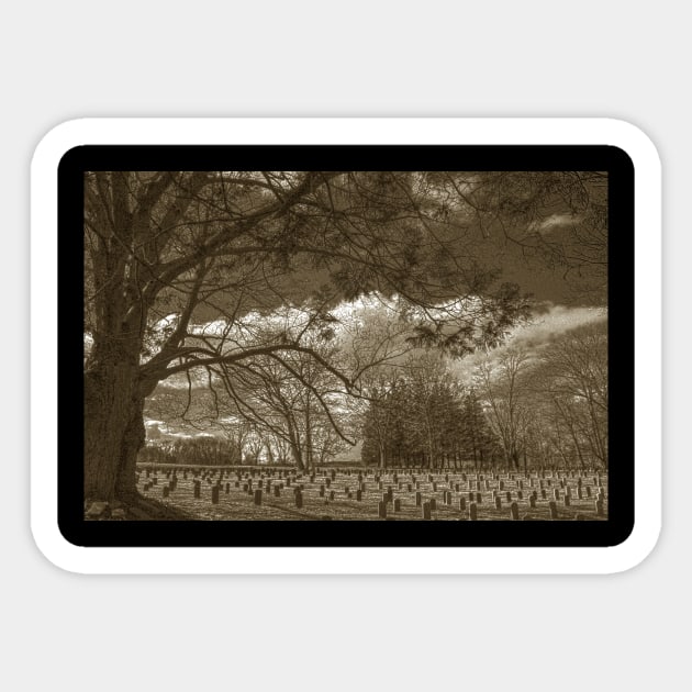 Connecticut Valley Hospital Cemetery Sticker by Rob Johnson Photography